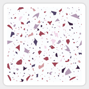 Terrazzo Pattern White Brown Purple Sticker